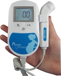 Doppler foetal tenu dans la main/Doppler foetal portatif avec l'affichage d'affichage à cristaux liquides de FHR Digital