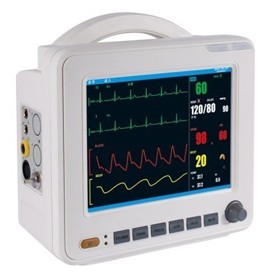 Moniteur patient de multiparamètre portatif d'affichage de TFT de 8,4 pouces avec ECG, RESP, NIBP